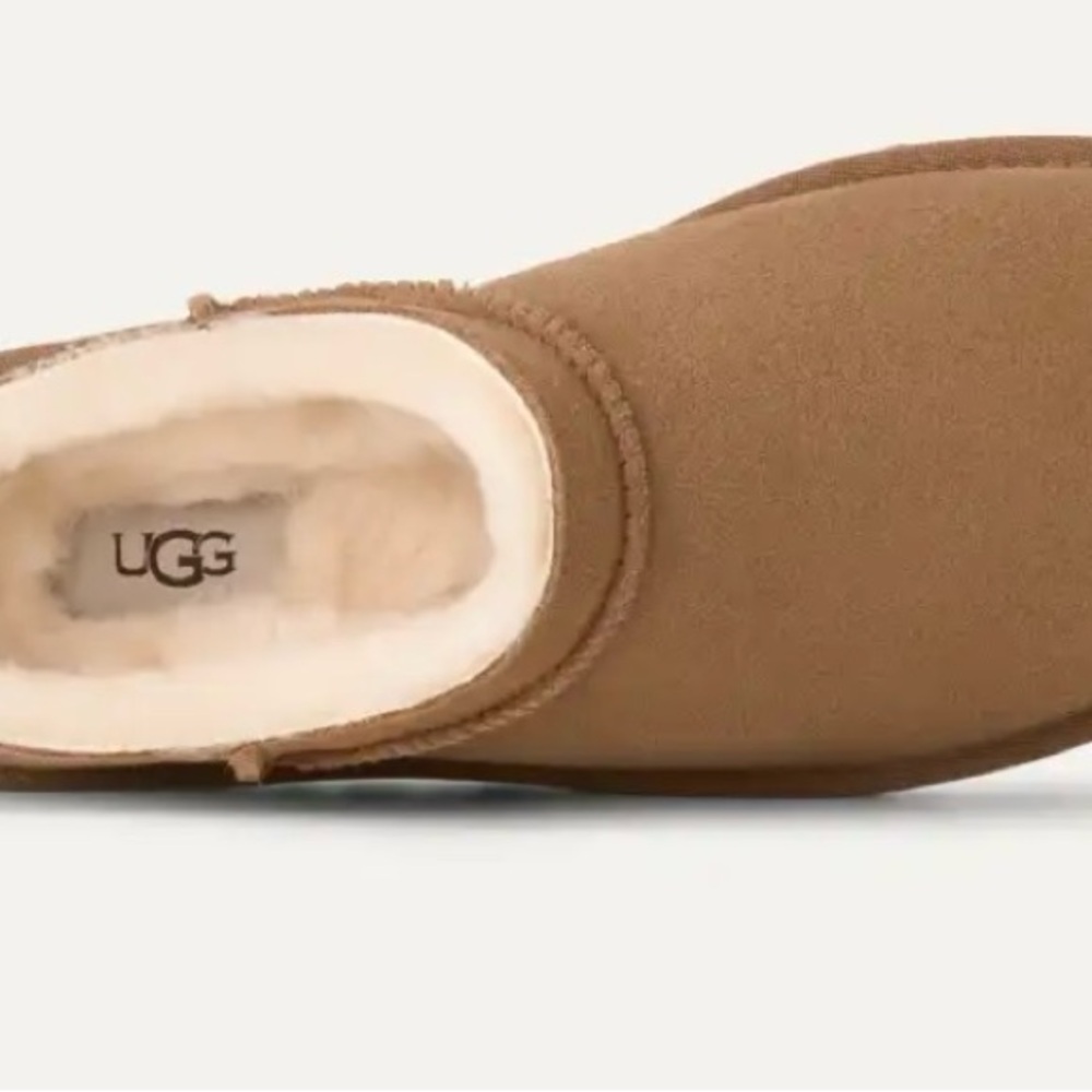 UGG Women’s Chestnusy Brown Slip-On Classic Micro Slipper Boot - Picture 8 of 9
